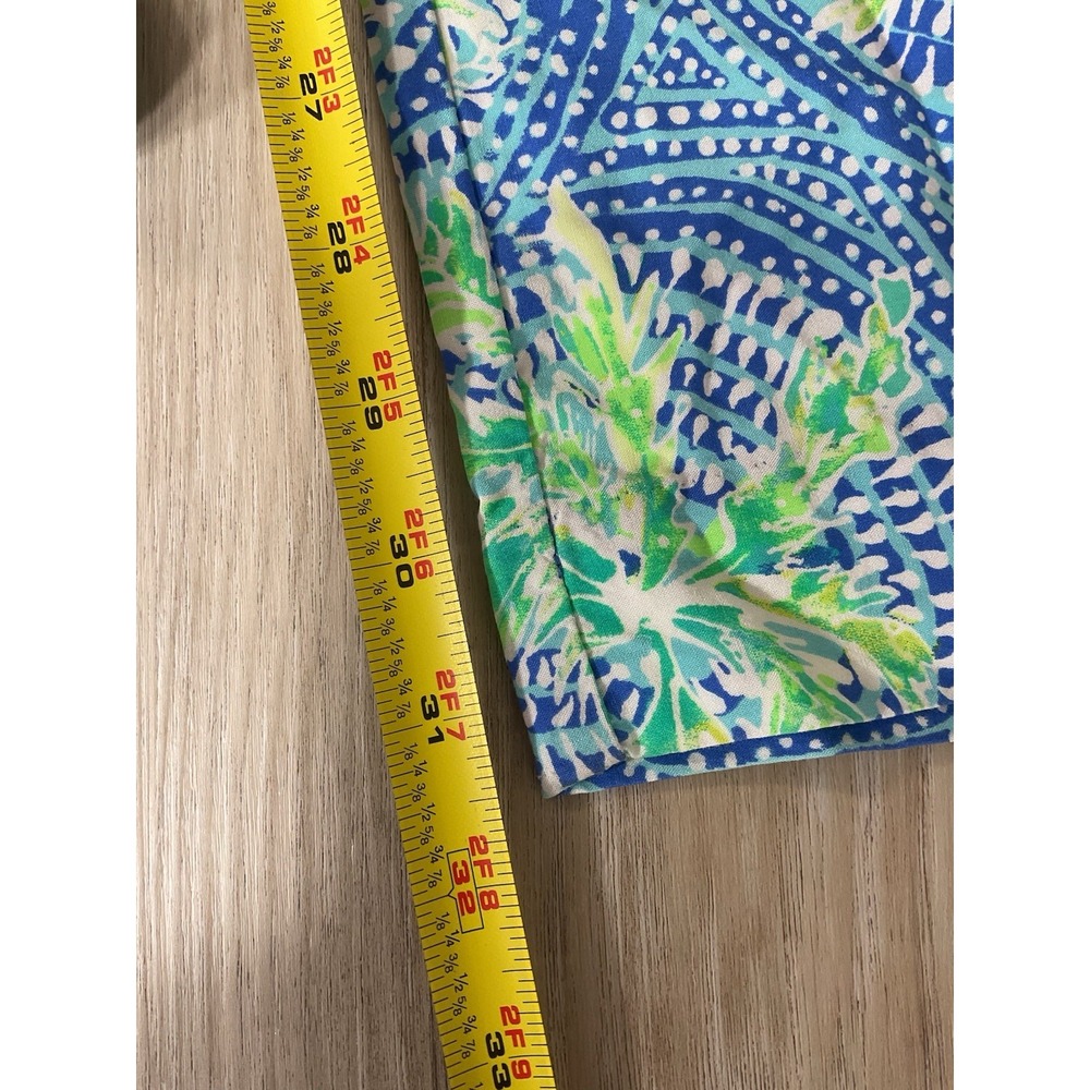 LILLY PULITZER Bal Harbour Palazzo Pant Bennet Blue Women's M Artsy Vacation - Picture 10 of 10